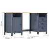 vidaXL Γραφείο Hill Γκρι 150x50x74 εκ. από Μασίφ Ξύλο Πεύκου