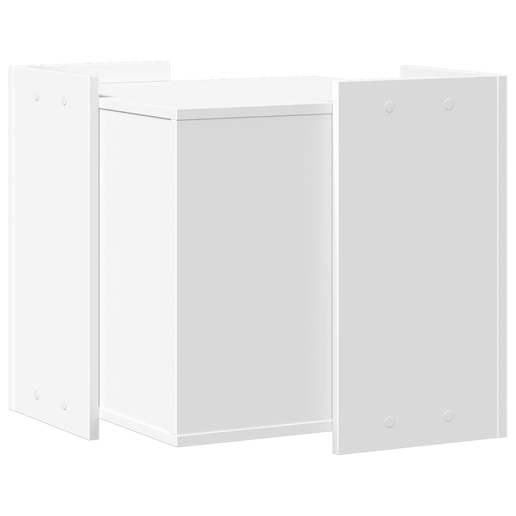 vidaXL Τουαλέτα Γάτας Περίφραξη Λευκό 53x53x51 εκ. Επεξεργασμ. Ξύλο