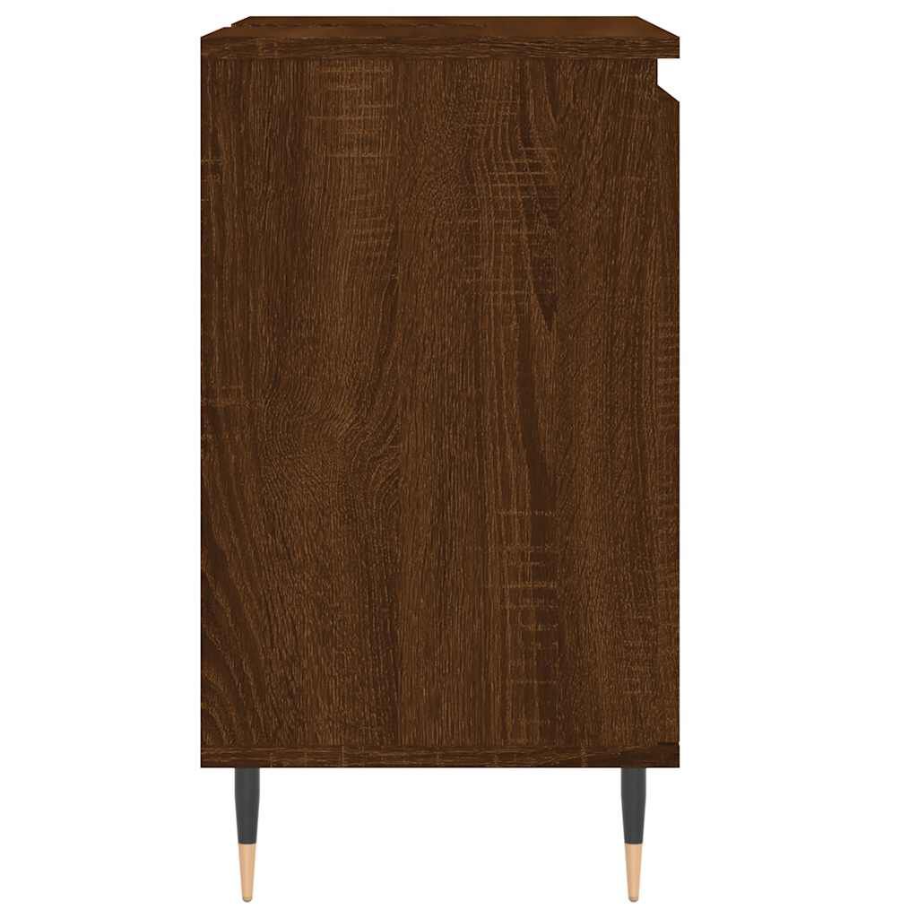 vidaXL Ντουλάπι Μπάνιου Καφέ Δρυς 58 x 33 x 60 εκ. από Επεξεργ. Ξύλο