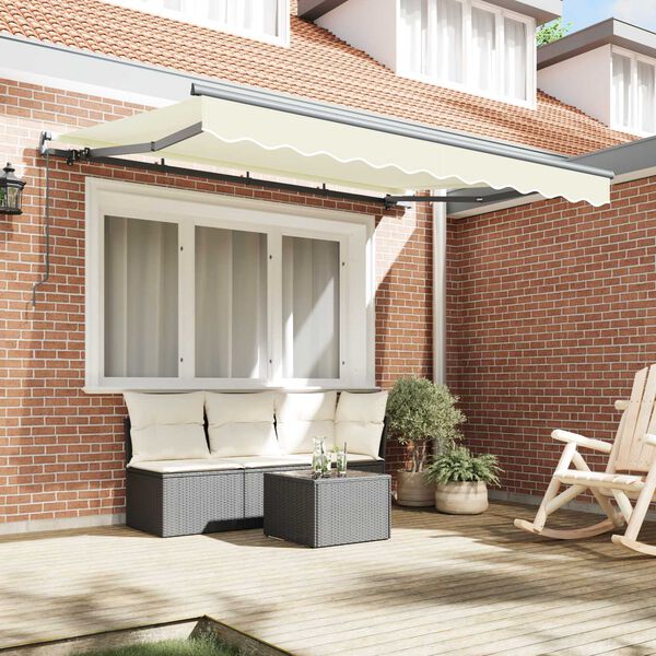 vidaXL Σκηνίτσα Αναδιπλούμενη Κρεμ 250 x 200 cm Πολυεστέρας, Αλουμίνιο