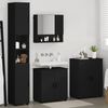 vidaXL Σετ Επίπλων Μπάνιου Επιτοίχιο 4 pcs Μαύρο 61 x 35 x 64 εκ.