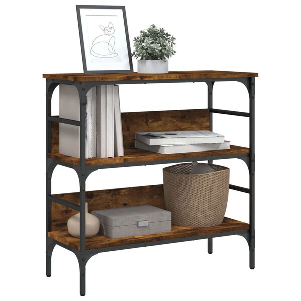 vidaXL Τραπέζι Κονσόλα Καπνιστή Δρυς 75x32x75 εκ. Επεξεργ. Ξύλο