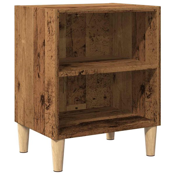 vidaXL ντουλάπι κομοδίνου Παλιό ξύλο 40x30x50 cm Κατασκευασμένο ξύλο