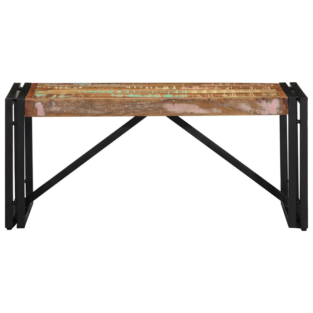 vidaXL Τραπεζάκι σαλονιού πολύχρωμο 80x40x35cm Ξύλο μασίφ ανακυκλωμένο