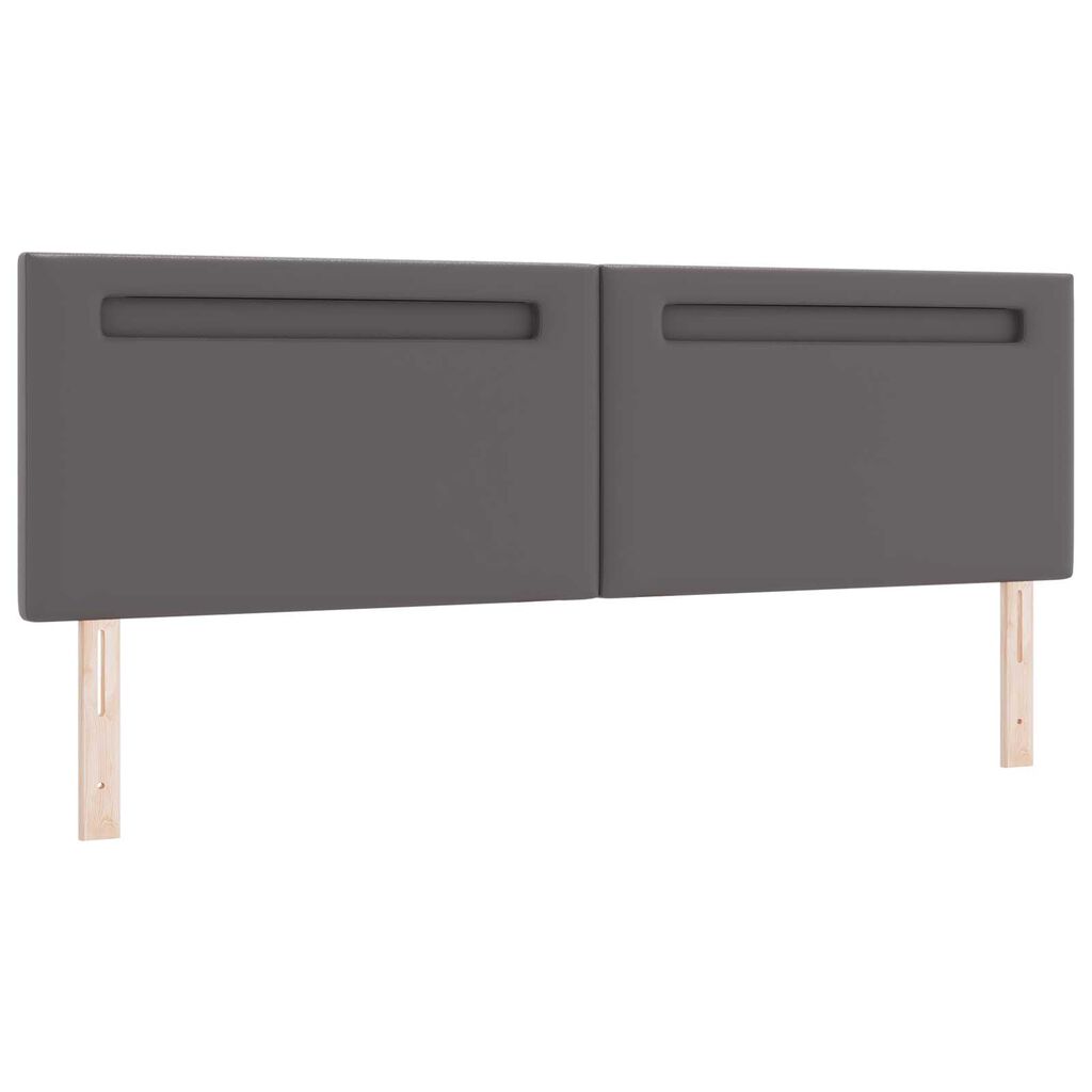vidaXL Κρεβάτι με Στρώμα με στρώμα Γκρι 180 x 200 cm Τεχνητό δέρμα