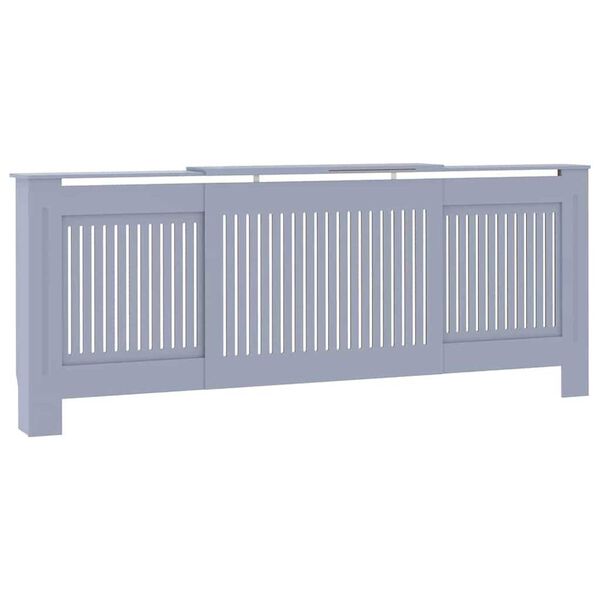 vidaXL Καπάκι Καλοριφέρ 2 pcs Γκρι (142-205) x 20.5 x 81.5 εκ.