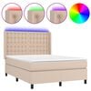vidaXL &Kappa;&rho;&epsilon;&beta;ά&tau;&iota; Boxspring &Sigma;&tau;&rho;ώ&mu;&alpha;&LED &Kappa;&alpha;&pi;&omicron;&upsilon;&tau;&sigma;ί&nu;&omicron; 140x200 &epsilon;&kappa;. &Sigma;&upsilon;&nu;&theta;. &Delta;έ&rho;&mu;&alpha;