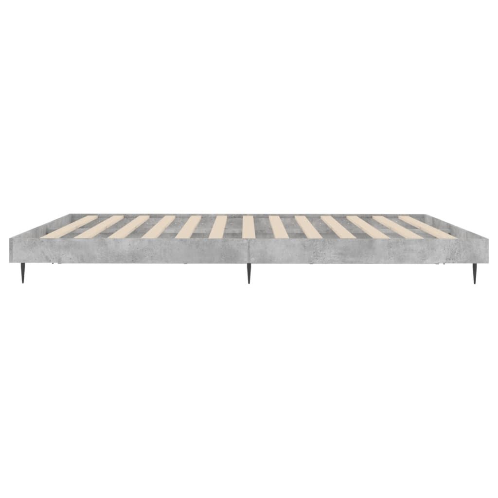 vidaXL Πλαίσιο Κρεβατιού Γκρι Σκυροδέματος 140x200 εκ. Επεξεργ. Ξύλο