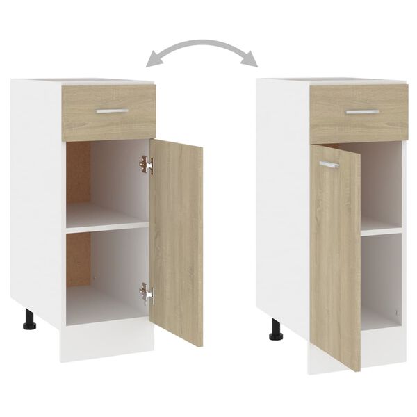 vidaXL Ντουλάπι με Συρτάρι Lyon Sonoma Δρυς 30x46x81,5 εκ. Επεξ. Ξύλο