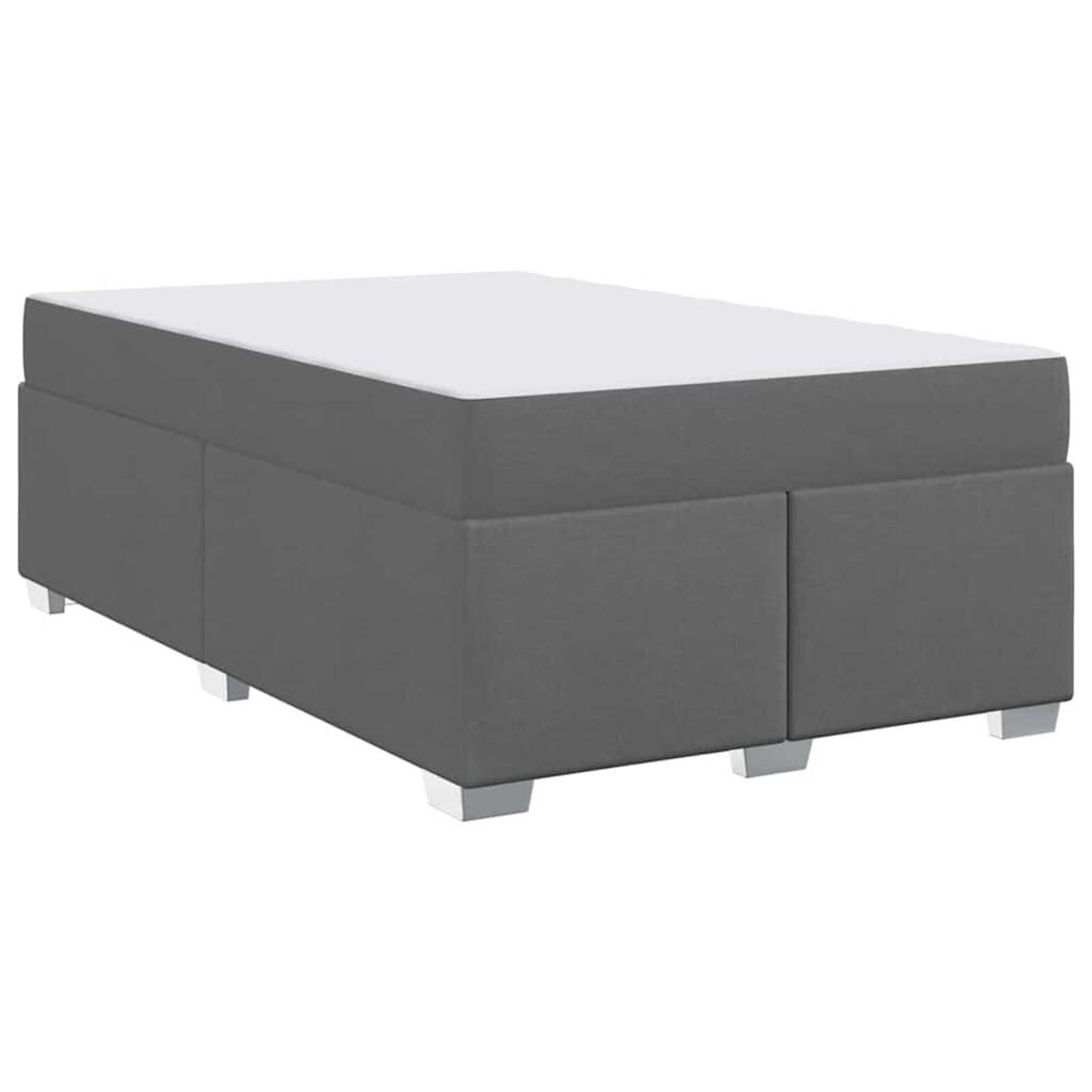 vidaXL Σκελετός Κρεβατιού Σκούρο γκρι 120 x 190 cm ύφασμα