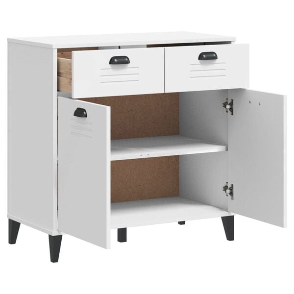 vidaXL Μπουφές VIKEN Λευκός 80 x 40 x 80 εκ. από Επεξεργασμένο Ξύλο