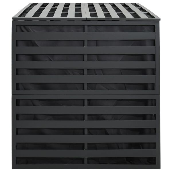 vidaXL Μπαούλο Αποθήκευσης Κήπου Ανθρακί 150x100x100 εκ. Αλουμινίου