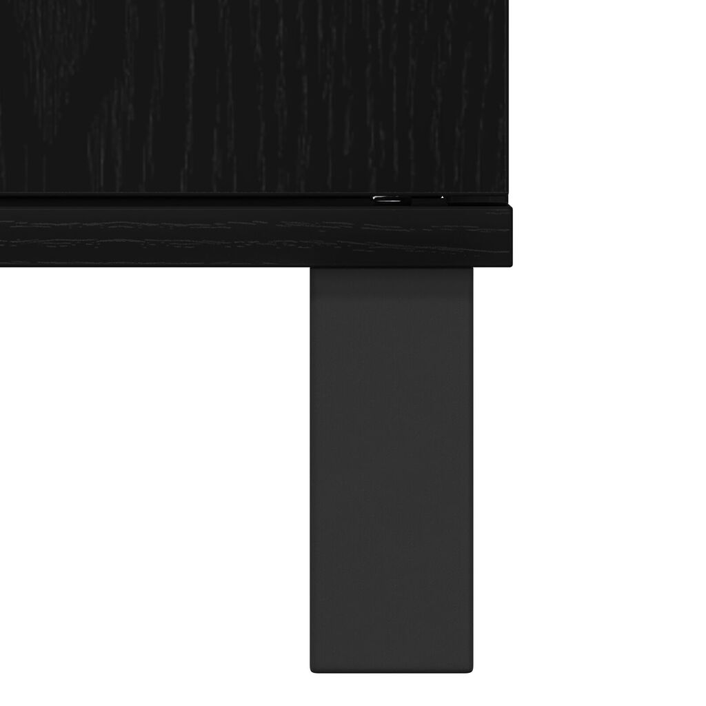vidaXL Ντουλάπι Λεκάνης Μπάνιου Μαύρη Δρυς 65x33x60 εκ Επεξεργασμένο ξύλο