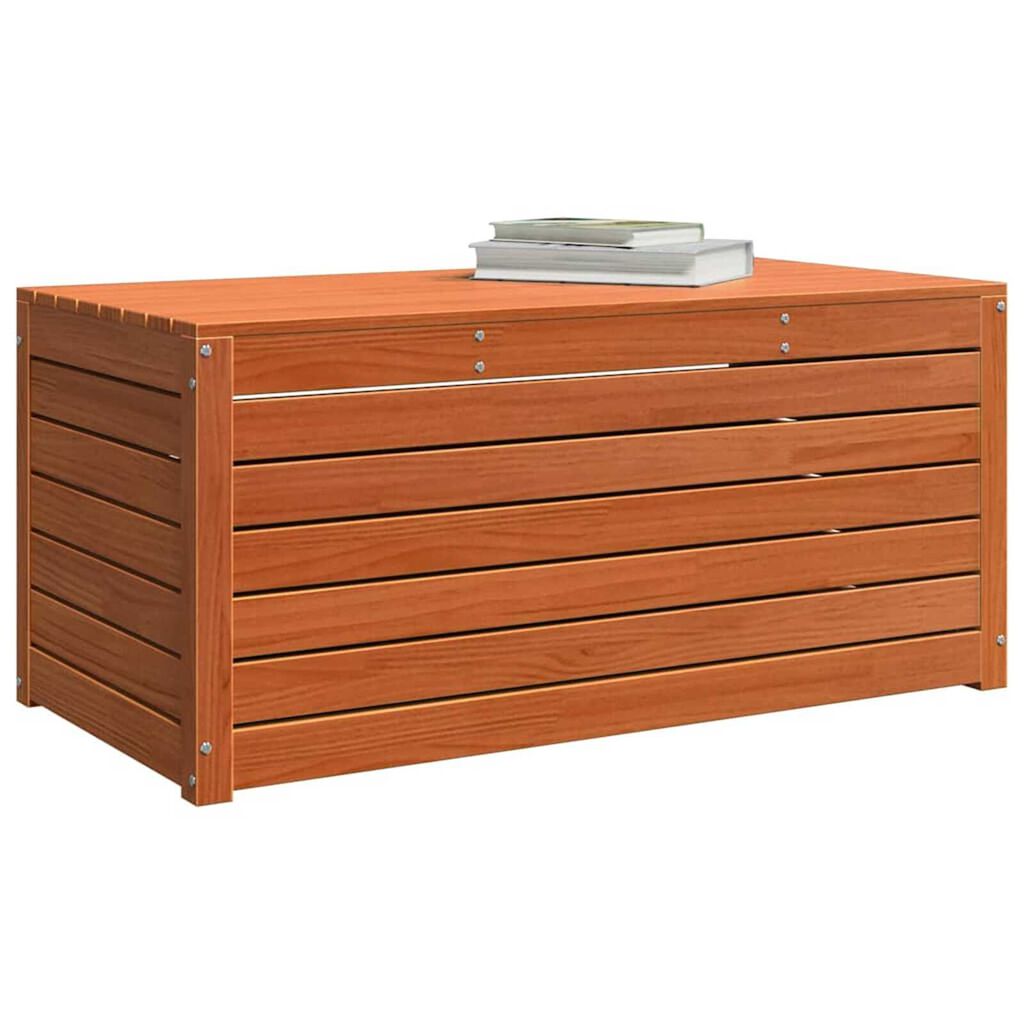 vidaXL Κουτί αποθήκευσης κήπου Καφέ κεριού 101 x 50.5 x 46.5 cm