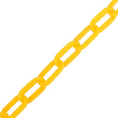 vidaXL Αλυσίδα Σήμανσης Κίτρινη 100 μ. Ø6 χιλ. Πλαστική