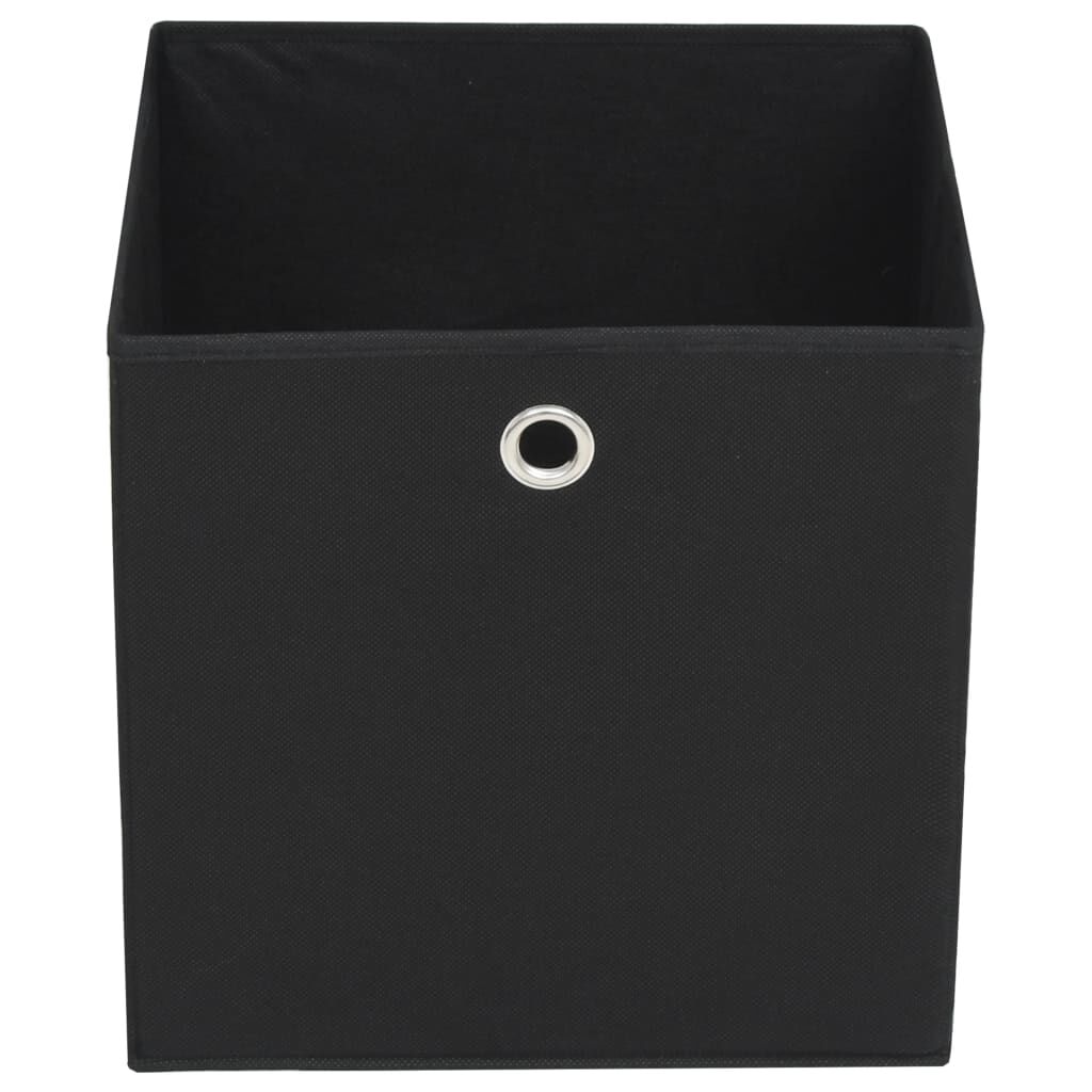 vidaXL Κουτιά Αποθήκευσης 4 τεμ. Μαύρα 28x28x28 εκ. Ύφασμα Non-woven