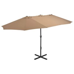 vidaXL &Omicron;&mu;&pi;&rho;έ&lambda;&alpha; &Kappa;ή&pi;&omicron;&upsilon; &Chi;&rho;ώ&mu;&alpha; Taupe 460 x 270 &epsilon;&kappa;. &mu;&epsilon; &Iota;&sigma;&tau;ό &Alpha;&lambda;&omicron;&upsilon;&mu;&iota;&nu;ί&omicron;&upsilon;