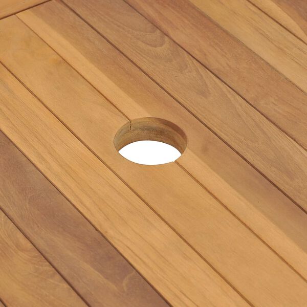vidaXL Έπιπλο Μπάνιου 132x45x75 εκ. από Μασίφ Ξύλο Teak με 3 Καλάθια