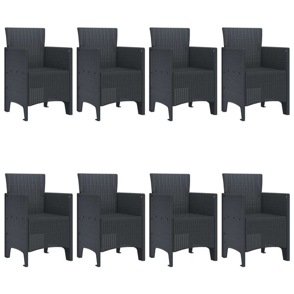 vidaXL Σετ Τραπεζαρίας Κήπου 7 pcs Ανοιχτό γκρι Large Πλαστικό