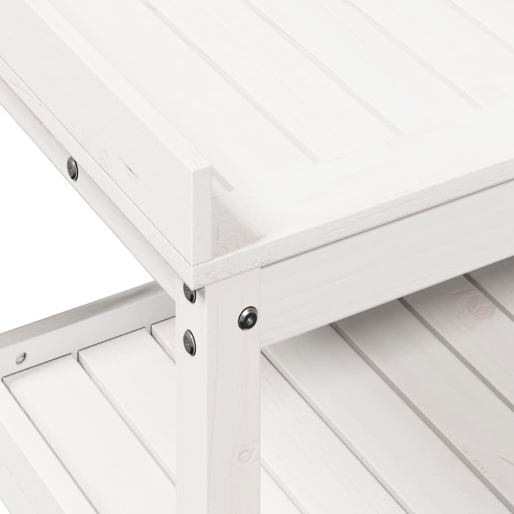 vidaXL Τραπέζι Κηπουρικής με Ράφια 82,5x45x86,5 εκ. Μασίφ Ξύλο Πεύκου
