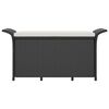 vidaXL Παγκάκι Κήπου με Μαξιλάρι Μαύρο 116x46x57 εκ. από Συνθ. Ρατάν