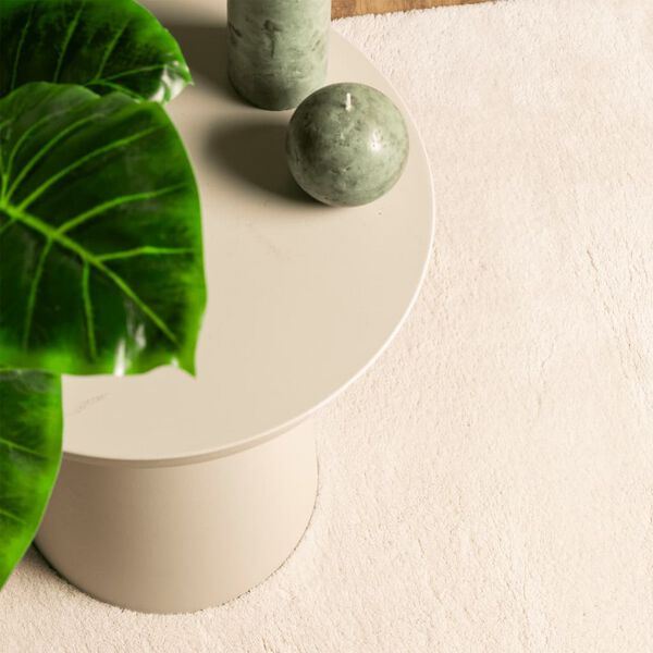 vidaXL Χαλί HUARTE με Κοντό Πέλος Μαλακό/ Πλενόμενο Μπεζ 160 x 160 εκ.