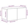 vidaXL Σετ επίπλου τηλεόρασης 5 pcs Μαύρη δρυς 100 x 30 x 30 cm