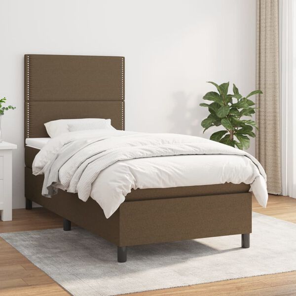 vidaXL &Kappa;&rho;&epsilon;&beta;ά&tau;&iota; Boxspring &mu;&epsilon; &Sigma;&tau;&rho;ώ&mu;&alpha; &Sigma;&kappa;&omicron;ύ&rho;&omicron; &Kappa;&alpha;&phi;έ 90x200 &epsilon;&kappa;. &Upsilon;&phi;&alpha;&sigma;&mu;ά&tau;&iota;&nu;&omicron;