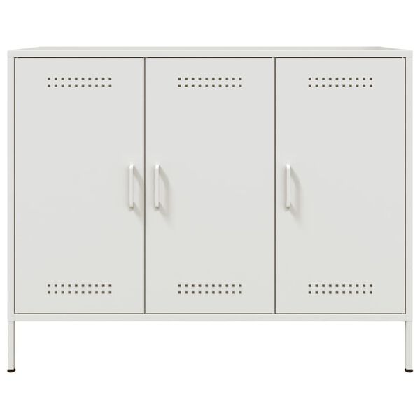vidaXL Ντουλάπι Λευκό 100,5x39x79 εκ. από Χάλυβα