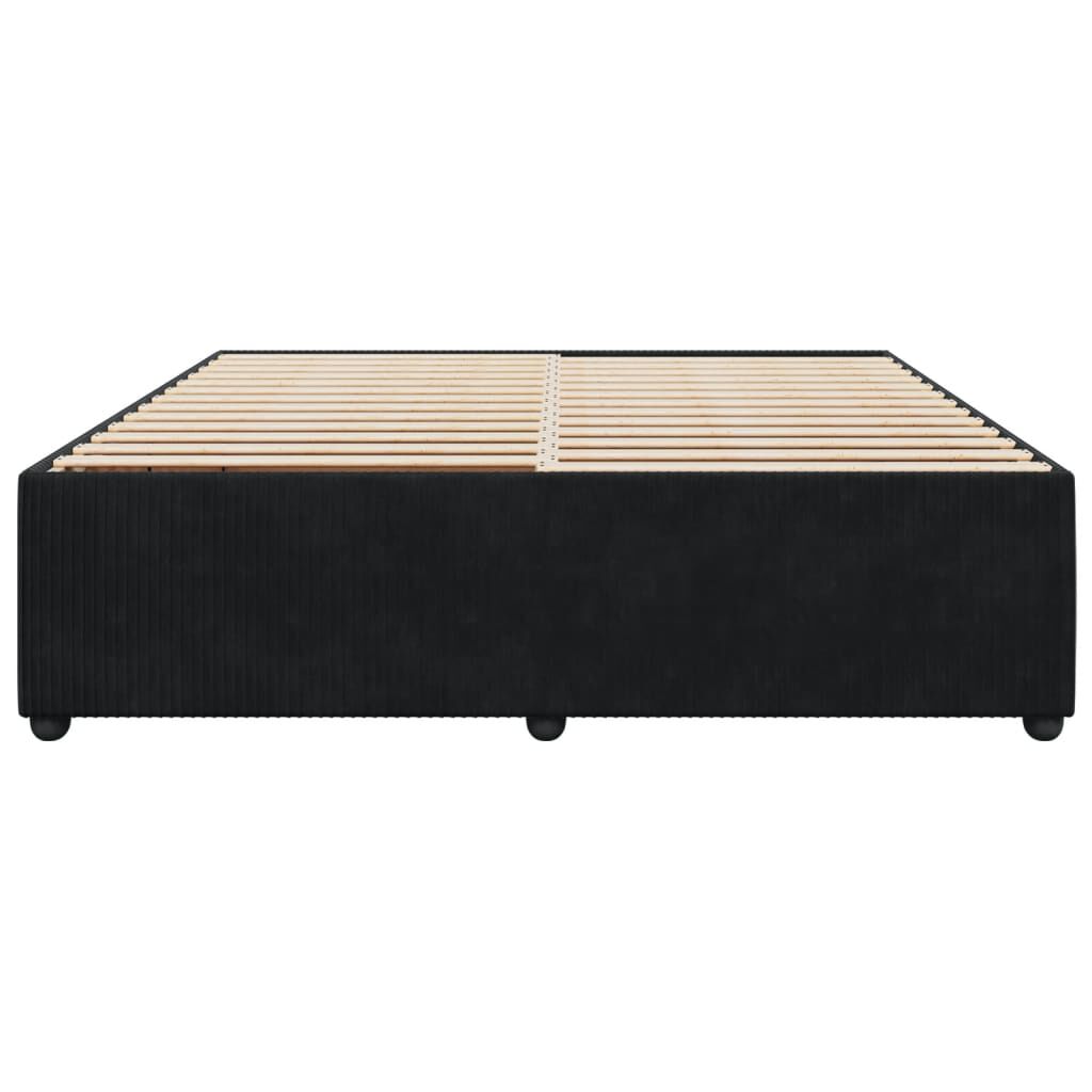 vidaXL Σκελετός Κρεβατιού Χωρίς Στρώμα Μαύρο 180x200 εκ. Βελούδινο
