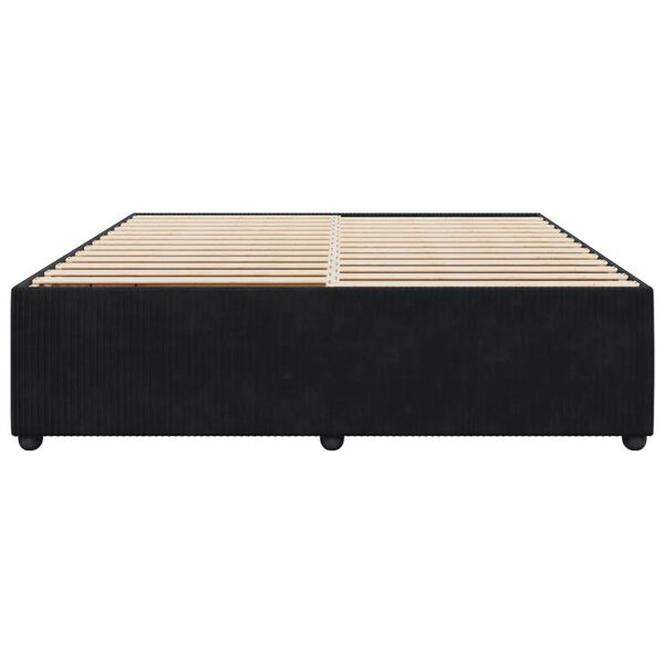 vidaXL Σκελετός Κρεβατιού Χωρίς Στρώμα Μαύρο 180x200 εκ. Βελούδινο