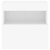 vidaXL Έπιπλο Τοίχου Τηλεόρασης με LED Λευκό 40x30x40 εκ.