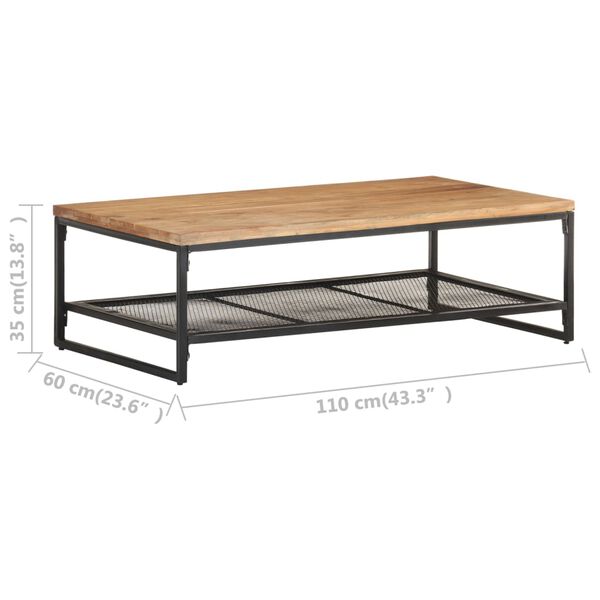 vidaXL Τραπεζάκι Σαλονιού 110 x 60 x 35 εκ. από Μασίφ Ξύλο Ακακίας