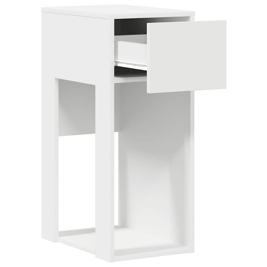 vidaXL Πύργος υπολογιστή με συρτάρι Λευκό 30x44x74 cm