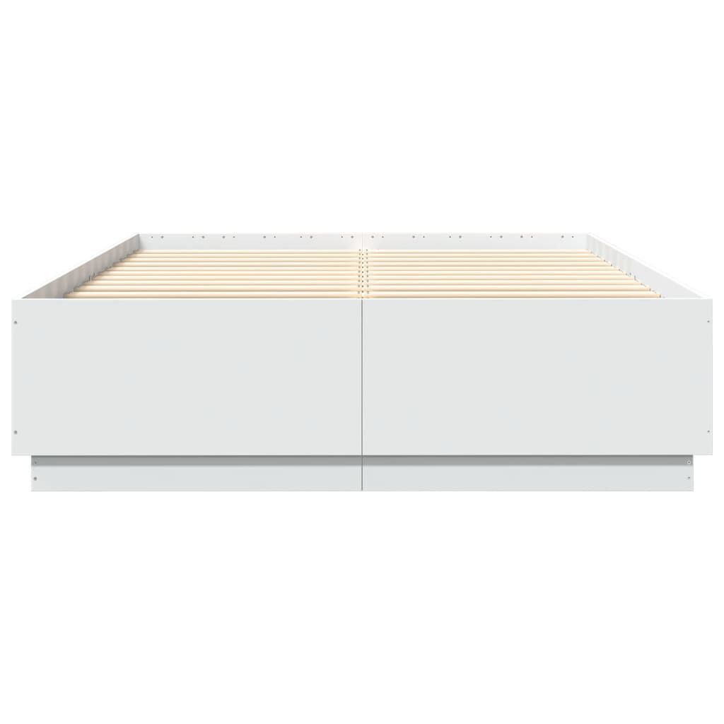 vidaXL Πλαίσιο Κρεβατιού Λευκό 140 x 200 εκ. Επεξεργ. Ξύλο