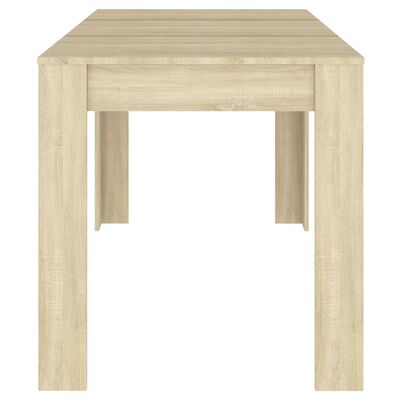 vidaXL Τραπεζαρία Sonoma Δρυς 140 x 74,5 x 76 εκ. Επεξεργασμένο Ξύλο