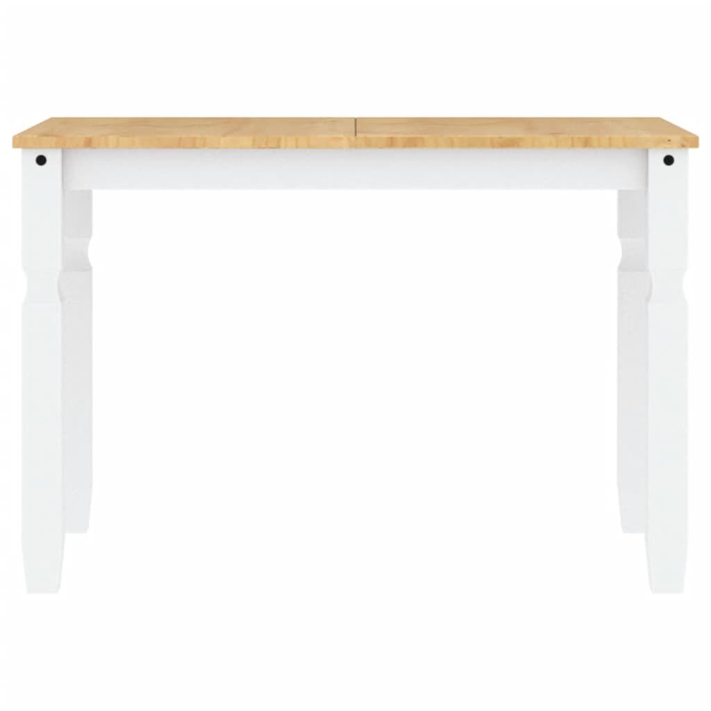 vidaXL Τραπεζαρία Corona Λευκό 112 x 60 x 75 εκ. από Μασίφ Ξύλο Πεύκου