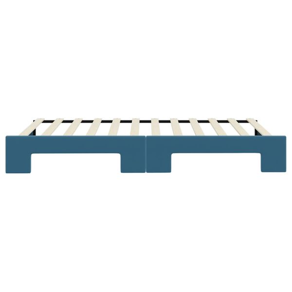 vidaXL Καναπές Κρεβάτι Συρόμενος Μπλε 100 x 200 εκ. Βελούδινος