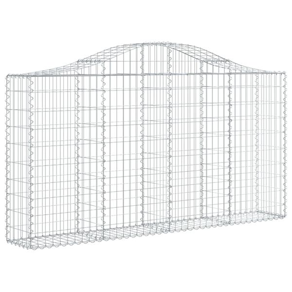 vidaXL Συρματοκιβώτια Τοξωτά 3 τεμ. 200x30x100/120 εκ. Γαλβαν. Ατσάλι