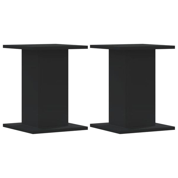 vidaXL Βάσεις Ηχείων 2 Τεμ. Μαύρες 30x30x40 εκ. Επεξ. Ξύλο
