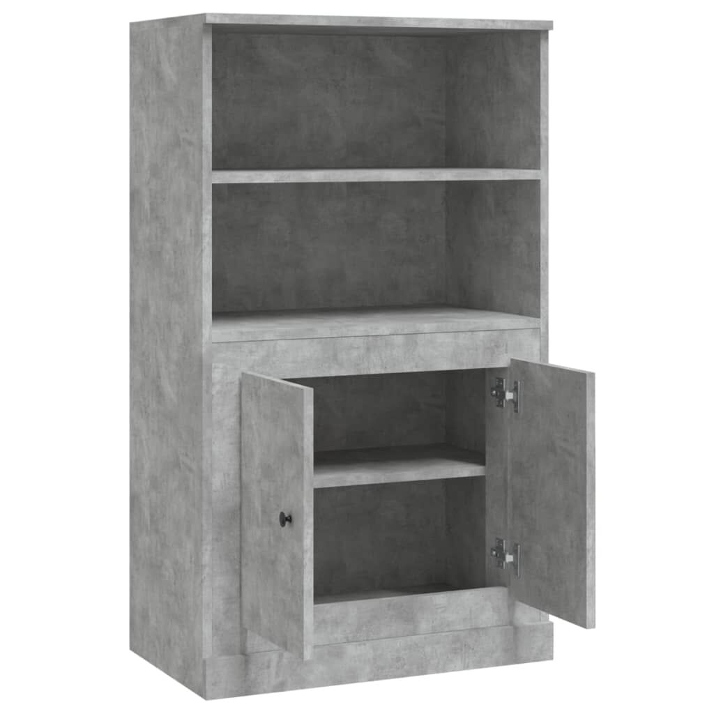 vidaXL Ντουλάπι Γκρι Σκυροδέματος 60x35,5x103,5 εκ. Επεξεργασμένο Ξύλο