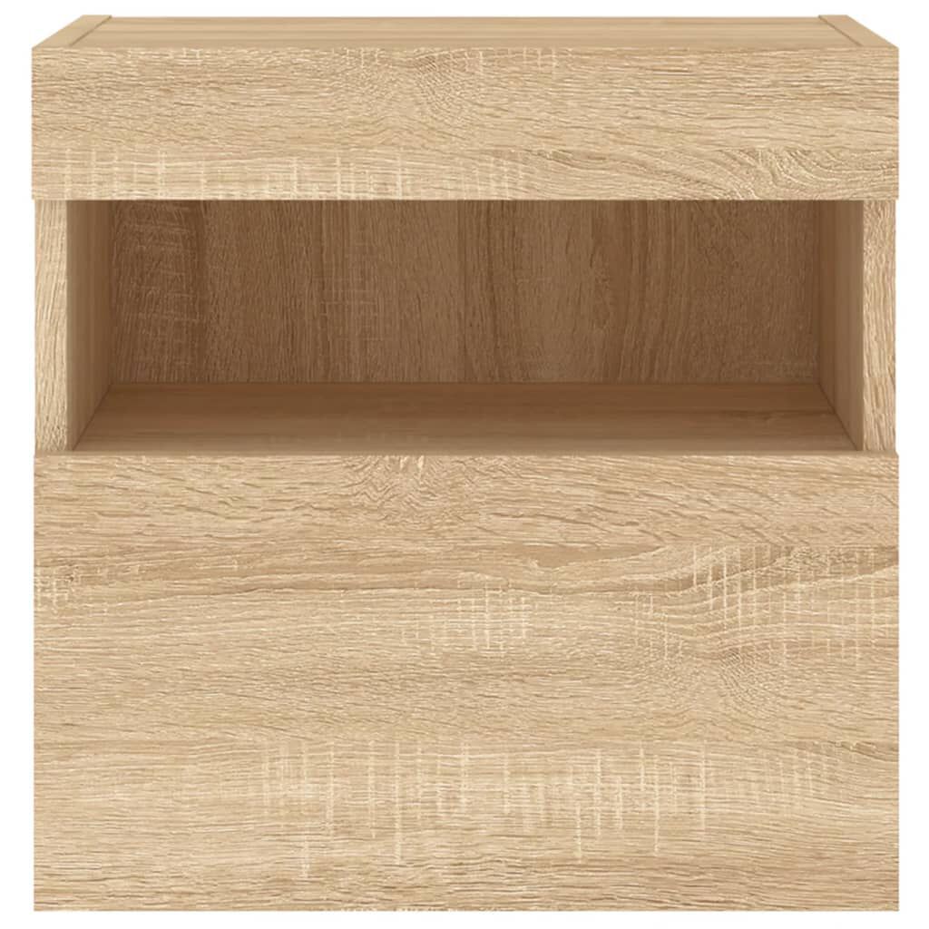 vidaXL Έπιπλο Τοίχου Τηλεόρασης με LED Sonoma Δρυς 40x30x40 εκ.