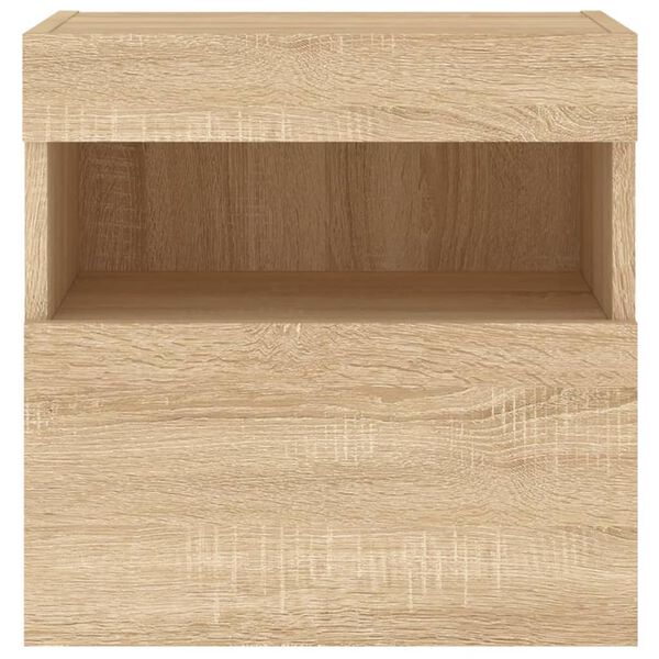 vidaXL Έπιπλο Τοίχου Τηλεόρασης με LED Sonoma Δρυς 40x30x40 εκ.