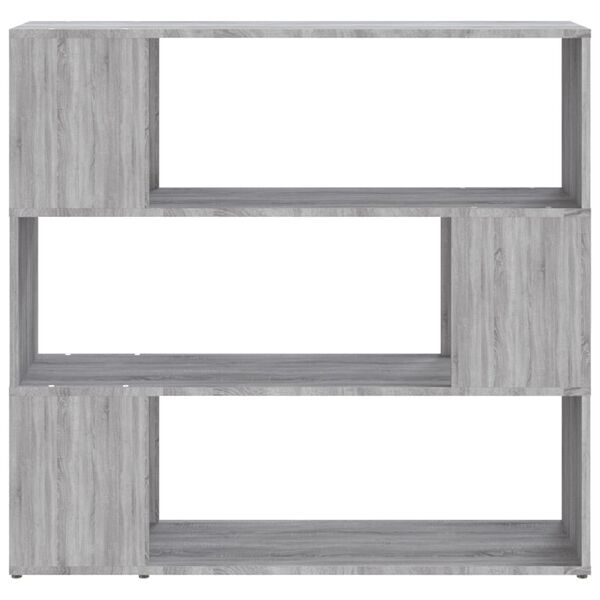 vidaXL Βιβλιοθήκη/Διαχωριστικό Χώρου Γκρι Sonoma 100 x 24 x 94 εκ.
