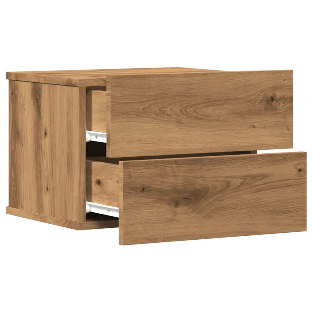 vidaXL Κομοδίνο Επιτοίχιο Αρτισιανή Δρυς 40x32x30 εκ