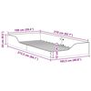 vidaXL Κρεβάτι δαπέδου Λευκό 100 x 210 cm Μασίφ ξύλο πεύκου
