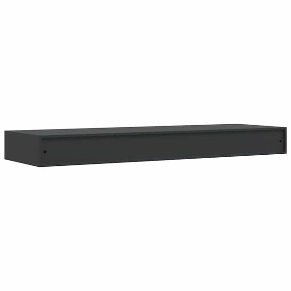 vidaXL Ράφι Τοίχου με Συρτάρι Μαύρο 80 x 25 x 8 εκ. MDF