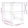 vidaXL Ζαρντινιέρα Γκρι 40 x 40 x 52,5 εκ. από Μασίφ Ξύλο Πεύκου