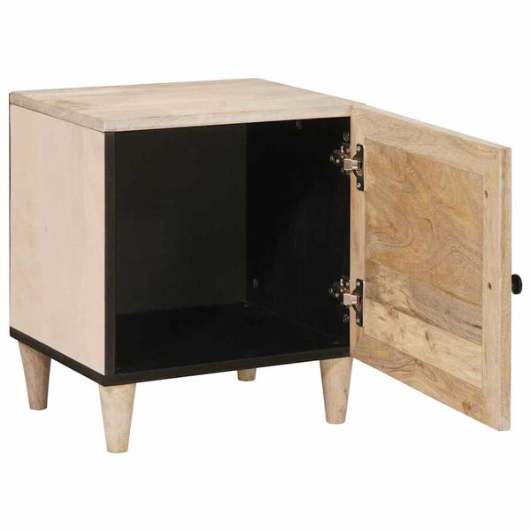 vidaXL Κομοδίνο Μπεζ 40 x 33 x 46 εκ. Μασίφ ξύλο μάνγκο