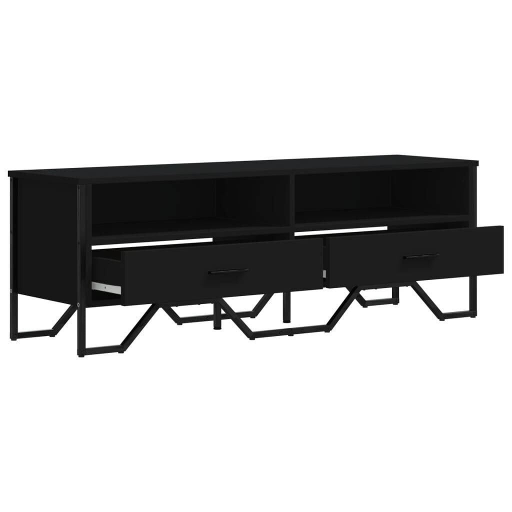 vidaXL Έπιπλο Τηλεόρασης Μαύρο 122 x 34 x 41 εκ. Επεξεργασμένο Ξύλο